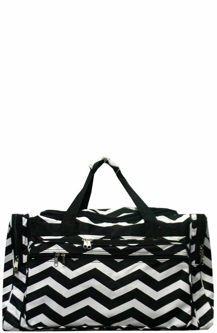 Printed Duffle Bag-T22/CV/BK/WH